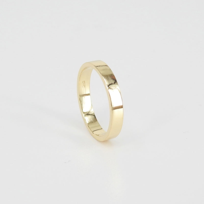 Solid Yellow Gold Simple High Polished Ring Modern Men Design SM72 | eBay